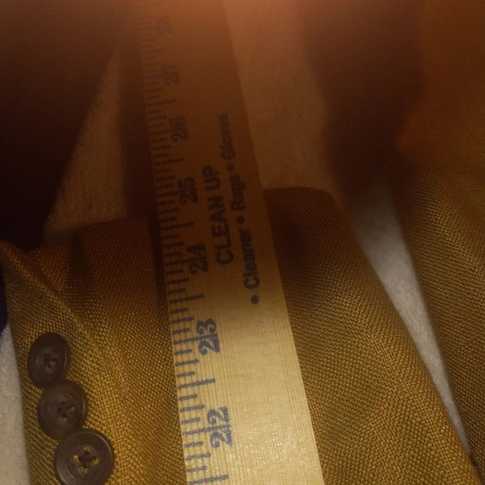 Fratelli Tallia Di Delfino 44R Bamboo Sport Coat Brown Blazer Italy Fabric